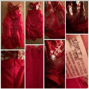 Red and Silver DRESS size 4 ladies! PERFECT FOR Christmas party❤️